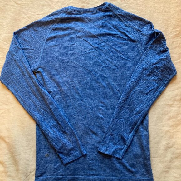 Lululemon Metal Vent Tech 2.0 Long Sleeve Gym Shirt Mens XS Iron Blue EUC - Picture 7 of 7